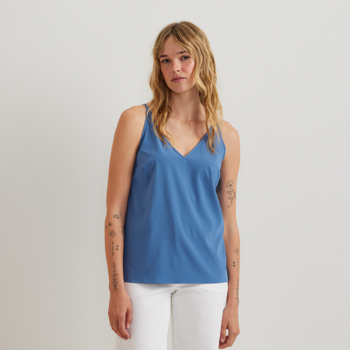 Women's Rio Textured Tank-Tile Blue-Regular-C1
