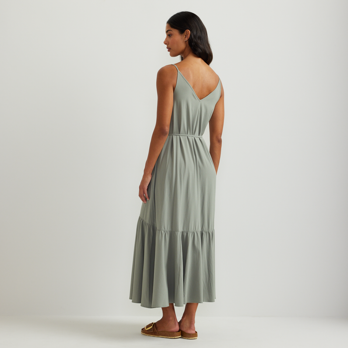 Women's Sandbar Seersucker Dress-Sage-Regular-F1