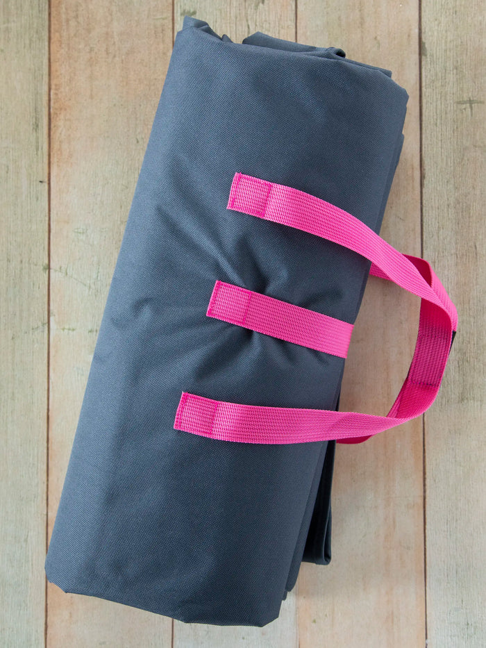 XL Water Resistant Picnic Blanket - Blue Patchwork-view 5