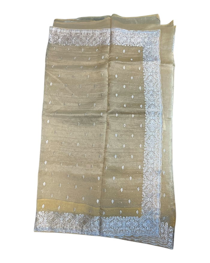 Yellow - Fancy Party Saree with Blouse Piece - UK stock - 24hr Dispatch - VFU5410 03VR26