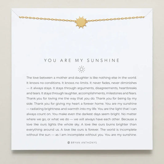 You Are My Sunshine Icon Necklace - Bryan Anthony's